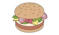 How to draw a burger