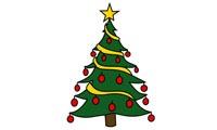 How to draw a Christmas tree