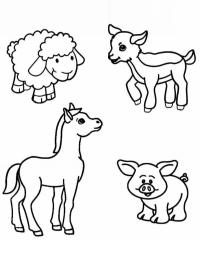 4 farm animals