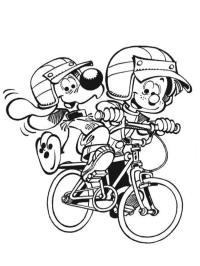 Billy and Buddy on the bike