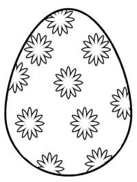 Floral easter egg