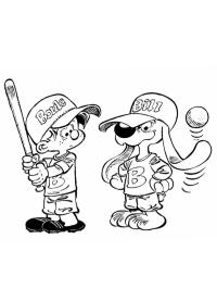 Billy and Buddy play baseball
