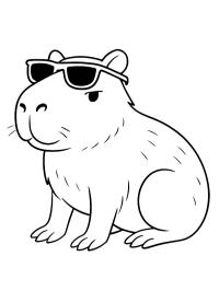 Capybara with sunglasses