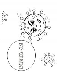 Corona virus coloring page