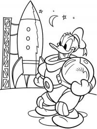 Donald Duck into space