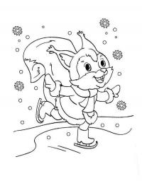 Ice Skating squirrel