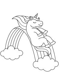 Unicorn Sliding Over The Rainbow