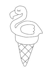 Flamingo ice cream