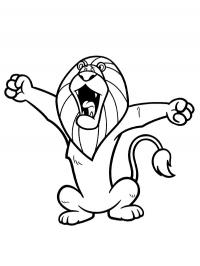 Yawning lion