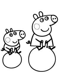 George Pig and Peppa Pig