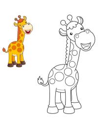 Colouring a giraffe