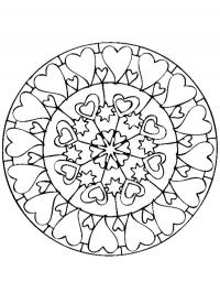 Hearts mandala