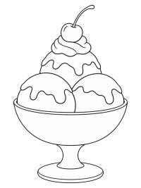 Ice Cream Sundae with Cherry