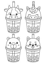 Kawaii Bubble Tea Cups