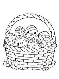 Kawaii Easter basket