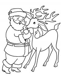 Santa's with one of his Reindeer