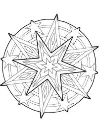 Christmas star mandala