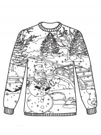 Christmas sweater snowman