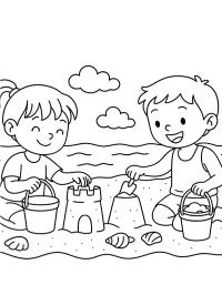 Children playing on the beach