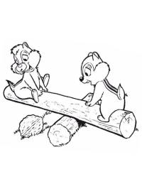 Chip and Dale on the seesaw