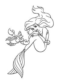 Crab Sebastian and Princess Ariel