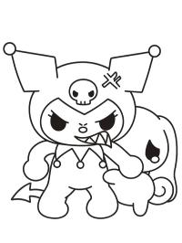 Kuromi protects Cinnamoroll