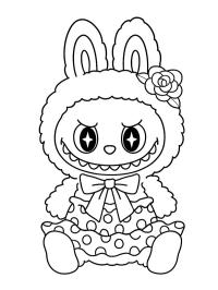 Labubu wearing dress