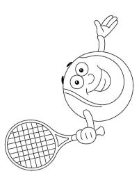 Smiling tennis ball