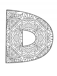 Letter D Mandala