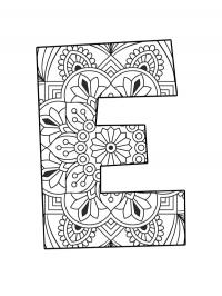 Letter E Mandala