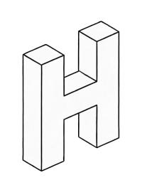 Letter H 3D