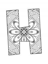 Letter H Mandala