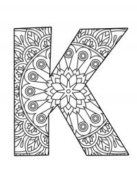 Letter K Mandala