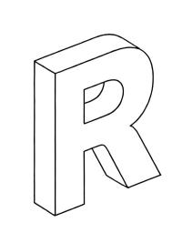Letter R 3D