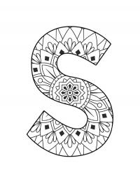 Letter S Mandala