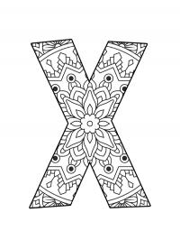 Letter X Mandala