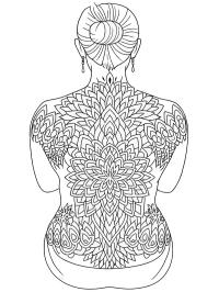Mandala full back tattoo