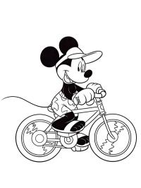 Mickey Mouse on the bike