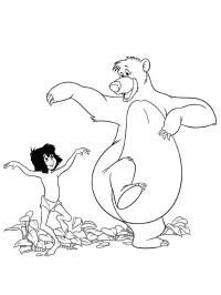 Mowgli and bear Baloo dance