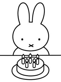 Miffy with cake