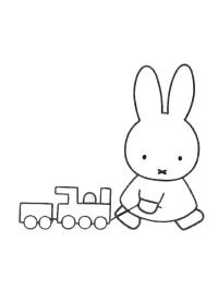 Miffy Pulling a Toy Train