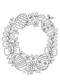 Easter wreath with eggs