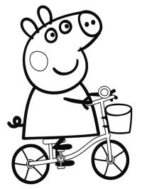 Peppa on the bike