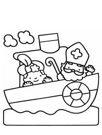 Piet and saint nicholas on the steamboat