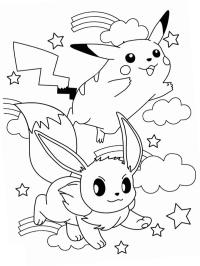 Pikachu and Eevee