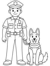 Police Officer with Police Dog
