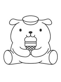 Pompompurin eats ice cream