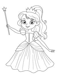 Princess with a magic wand