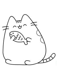 Pusheen with fish