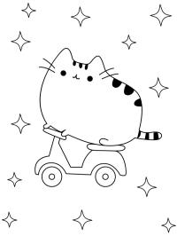 Pusheen on the bike